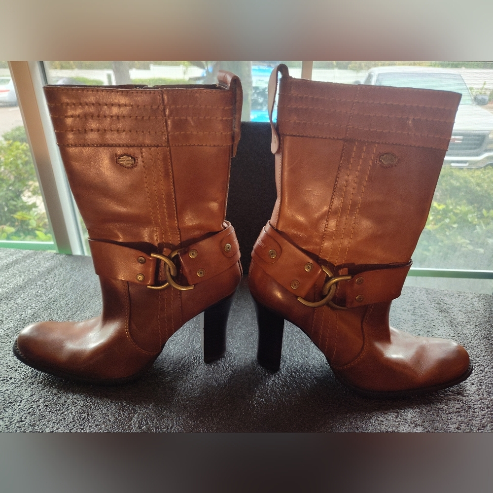 NWOT Harley Davidson Brown Boots